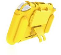 FOXDOCK Coque avec Support pour Switch Lite - Jaune - Rangement 4 Cartouches, Stand Pliable Intégré - TNS-19121