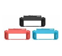 FOXDOCK Coque de Protection pour Switch OLED - Étui Souple Rouge Anti-Choc avec Accès Béquille, Housse de Protection Ajustée