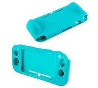 FOXDOCK Coque Silicone pour Switch Lite avec Poignées - Bleu Vert - Protection Anti-Choc & Antidérapante, Design Ergonomique