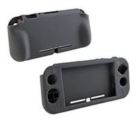 FOXDOCK Coque Silicone pour Switch Lite avec Poignées - Gris Foncé - Protection Anti-Choc & Antidérapante, Design Ergonomique