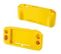 FOXDOCK Coque Silicone pour Switch Lite avec Poignées - Jaune - Protection Anti-Choc & Antidérapante, Design Ergonomique