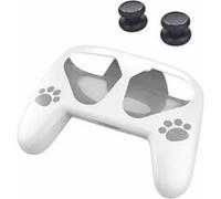 FOXDOCK Kit de Protection pour Manette Switch Pro - Coque Rigide avec Motif Patte de Chat et Embouts de Joystick