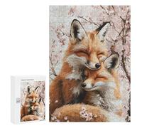 Foxes in Blossom Puzzle 1000 Pièces Educa Jouet en Bois Cadeau Unique Décoration Intérieure Jeu Éducatif Challenge Toy Adultes Et Enfants À Partir De 14 Ans 300 PCS