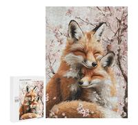 Foxes in Blossom Puzzle 1000 Pièces Educa Jouet en Bois Cadeau Unique Décoration Intérieure Jeu Éducatif Challenge Toy Adultes Et Enfants À Partir De 14 Ans 500 PCS