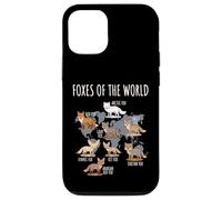 Foxes of The World Educational Chart Nature Species Wildlife Coque pour iPhone 12/12 Pro