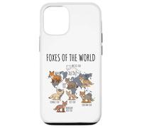 Foxes of The World Educational Chart Nature Species Wildlife Coque pour iPhone 12/12 Pro