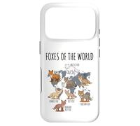 Foxes of The World Educational Chart Nature Species Wildlife Coque pour iPhone 17 Pro