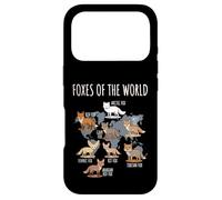 Foxes of The World Educational Chart Nature Species Wildlife Coque pour iPhone 17 Pro