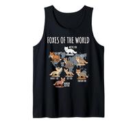 Foxes of The World Educational Chart Nature Species Wildlife Débardeur