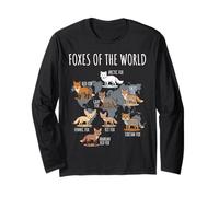 Foxes of The World Educational Chart Nature Species Wildlife Manche Longue