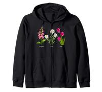 Foxglove Daisy Tulip - Vintage Floral Bloom for Nature Lover Sweat à Capuche