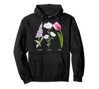 Foxglove Daisy Tulip - Vintage Floral Bloom for Nature Lover Sweat à Capuche