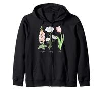 Foxglove Daisy Tulip - Vintage Floral Bloom for Nature Lover Sweat à Capuche