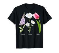 Foxglove Daisy Tulip - Vintage Floral Bloom for Nature Lover T-Shirt