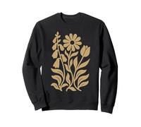 Foxglove Daisy Tulipe Boho Floral Subtil Vieilli Vintage Sweatshirt