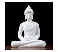 Foxi Statue De Bouddha Assis For La Décoration De La Maison, Statue De Bouddha En Porcelaine De 12 ", Grande Sculpture En Méditation En Intérieur, Décoration De Feng Shui For La Paix Et L'harmonie