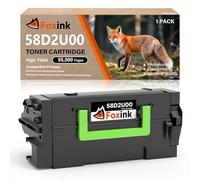 FOXINK Cartouche de Toner 58D2000 58D2H00 58D2X00 58D2U00 Disponible en 7.5K 15K 35K 55K Compatible avec MS821 MS823 MS825 MX725 MS822 MS826 MX822