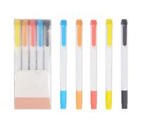 Foxkiker a réglé Dual Heads Bunte Highlighter étouffe pour les études de bureau scolaire pratiquement pour marquer des notes de documents et du matériel d'enseignement (Couleur chaude et élégante de