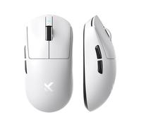 FOXMM x MCHOSE A7 Pro Souris Superlight 59 g, Capteur 26 000 DPI, 6 DPI Réglables, Taux de Polling 8K Hz Ultra Rapide, Souris de Jeu sans Fil BT/2,4 GHz/Filaire, Batterie 200 Heures Blanc
