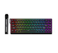 FOXMM x MCHOSE Ace68 HE Clavier Gaming 65% RGB Filaire, Rapid Trigger 8000Hz, Switch Magnétique à Effet Hall Ice Blue, Course Ajustable Ultra Précision 0,005 mm, pour Jeux FPS, Noir