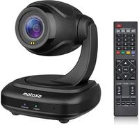 Foxpro Ptz 1080P Video Conference Camera, Ai Face Tracking, Lossless Optical Zoom, Autofocus, 2 Built-In Noise Cancelling Microphones, Remote Control, Zoom/Ms Teams And Obs Streaming