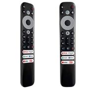 FOXRMT Télécommande de remplacement pour TCL Android TV Mini-LED QLED 4K UHD Smart TV avec Netflix, Prime Video, Youtube, Garde, Médias et TCL Channel (SANS Fonction Vocale)
