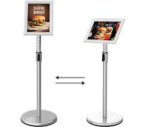 FoxRose Support d'information format A4 réglable en hauteur 210 x 297 mm en acier inoxydable, argenté