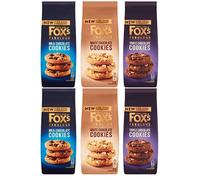 Fox's Fabulous Chunky Cookies 6 x 180g - Chocolat au lait, chocolat blanc, triple chocolat