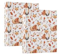 Foxs Lot de 2 classeurs A4 avec 200 feuilles pour enfants, fournitures scolaires, femmes, hommes et bureau