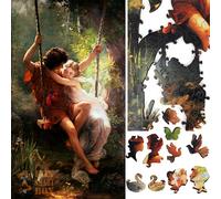 FoxSmartBox Casse-tête en bois pour adultes - Puzzle en bois de forme unique - Fabriqué aux États-Unis - 374 pièces - Printemps