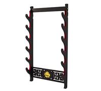 FOXSMZZ Katana PréSentoir Supports D'Armes, Support D'éPéE Rembourré En Velours Support Mural Wakizashi Samouraï éPéE Support Dragon Logo (6 couche)