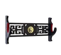 FOXSMZZ Support Mural Pour éPéE Katana, IcôNe Tai Chi, Support Katana Rembourré en Velours, PréSentoir Pour éPéE de Samouraï (1 niveaux)