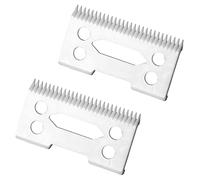 FOXSONIC Lot de 2 lames de tondeuse professionnelles en céramique, 2 trous, compatibles avec la tondeuse sans fil Wahl Senior, blanc