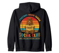 Foxtrot Delta Tango Social Club Retro Bear Sweat à Capuche