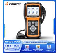 FOXWELL NT630 Plus Scanner Diagnostic Auto Sans Fil, Diagnostic ABS SRS Moteur, Test Actif et VIN Auto,MAJ WiFi