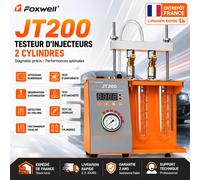 FOXWELL Testeur d'Injecteurs 2 Canaux 12V Nettoyeur d'Injecteurs Essence Auto Moto Machine de Test d'Injection de Carburant Outil de Diagnostic Garantie 2 Ans Expédition France
