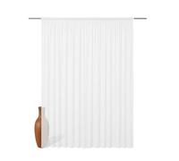 Foxx Rideau 600 x 145 cm avec galon fronceur pour rails, rideaux transparents, modernes, taille XXL, en voile, pour salon, porte de balcon