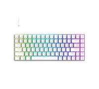 FOXXRAY HKM-S93 Clavier de jeu mécanique filaire, compact 75 % de petite taille pour PC, 84 touches remplaçables à chaud, rétroéclairage RVB avec touches personnalisables, touches double shot