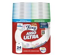 Foxy As Ultra | Sèche-linge 24 rouleaux | Voiles Plus+ absorbants et résistants | Décoré|100% Énergie électrique renouvelable| Emballage recyclable fabriqué en plastique recyclé