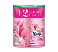 Foxy Bouquet | Papier toilette 54 Triple rouleaux | Papier rose aromatique rose | Certification PEFC | 100% Énergie électrique renouvelable | Paquet recyclable produit avec du plastique recyclé