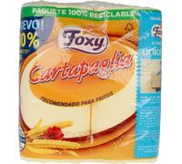 Foxy Cartapaglia | Papel Cooking 28 rouleaux | Recommandé pour la cuisson | Décoré | || 100% d'énergie électrique renouvelable | Emballage recyclable fabriqué à partir de plastique recyclé