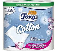 Foxy Papier Toilette en Cellulose Vierge Extra Absorbant Doux, Les 4 rouleaux