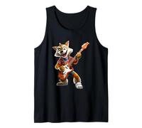 Foxy Rocker Cartoon Fox Jouant de la Musique de Guitare électrique Débardeur