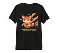 Foxy Snack Attack Kawaii Fox T-Shirt Haut de Gamme