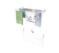 foxydry Fold, étendoir à Linge Mural, Rabattable Gain de Place, 102 cm | en aluminium et acier inoxydable, rabattable vers le bas, antirouille, pour terrasse et balcon, supporte 10 kg, blanc