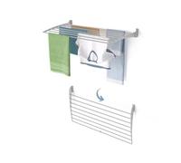 foxydry Fold, étendoir à Linge Mural, Rabattable Gain de Place, 102 cm | en aluminium et acier inoxydable, rabattable vers le bas, antirouille, pour terrasse et balcon, supporte 10 kg, gris