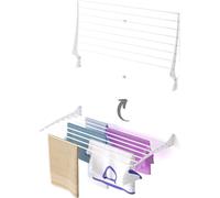 Foxydry Fold - Séchoir à linge mural pliable, inoxydable et pour l'intérieur et l'extérieur