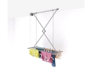 foxydry Mini Étendoir de Plafond, séchoir à Linge Vertical rétractable, Repliable et Extensible pour intérieure et extérieure, étendoir pour Balcon 128x54x25 cm