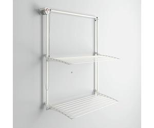 foxydry Wall Plus, Étendoir à linge mural, Étendoir mural vertical, étendoir escamotable repliable d'intérieur et d'extérieur (108 cm)