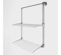 Foxydry Wall Plus Étendoir mural vertical, rétractable et refermable intérieur et extérieur (Right, 150) Gris